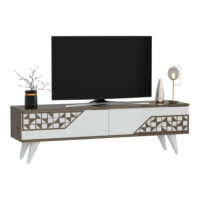 Fernsehtisch Örkelljunga 40x120x30cm Weiss Walnuss