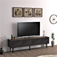 Fernsehtisch Oppdal 45x154x37cm Anthrazit/Walnuss