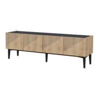 Fernsehtisch Oppdal 45x154x37cm Eiche/Marmor schwarz