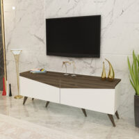 Fernsehtisch Nässjö 46x150x30cm Weiss Walnuss