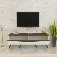 Fernsehtisch Nässjö 46x150x30cm Weiss Walnuss