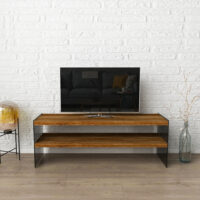 Fernsehtisch Laihia 45x120x35cm Transparent/Holzoptik