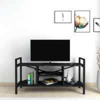 Fernsehtisch Osterøy 61x120x35cm Marmoroptik schwarz