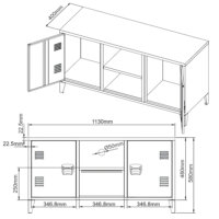 Fernsehtisch Pälkäne 58 x 113 x 40 cm / Holzoptik