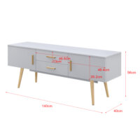 Fernsehtisch Alavus 140x40x56 cm mit 2 Schranktüren