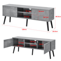 Fernsehtisch Eskilstuna 120 x 29.5 x 46.5 cm mit 2 Schranktüren