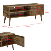 Fernsehtisch Älvsbyn 110x40x50 cm mit Schranktür