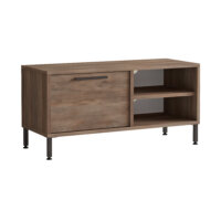Fernsehtisch Liperi 2 Ablagefächern 90 x 35.5 x 43 cm Eiche grau