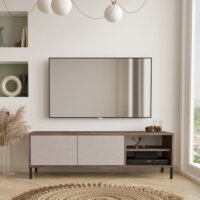 Fernsehtisch Loppi mit 2 Ablagefächern 140 x 40 x 43 cm Eiche