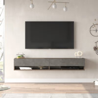 Fernsehtisch Laitila 180x31.5x29.5cm Eiche dunkel Betonoptik