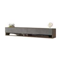 Fernsehtisch Laitila 180x31.5x29.5cm Eiche dunkel Betonoptik