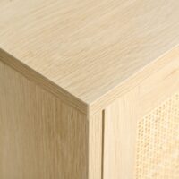 Fernsehtisch TV Lowboard Rattan-Design 115x40x48cm Natur