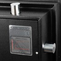 Feuerfester (60min) Tresor 84kg Metall 68x48x47cm 48L schwarz