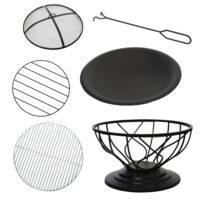 Feuerschale Feuerkorb mit Grill und Funkenschutz Ø 75cm