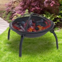 Feuerschale mit Funkenschutz klappbar 55cm