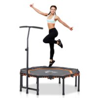 Fitness-Trampolin Jump 100kg Ø 122cm orange-schwarz