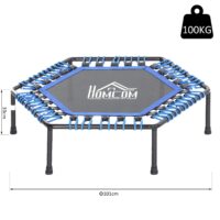 Fitness-Trampolin Jumping 100kg Ø 101cm blau