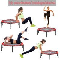 Fitness-Trampolin Jumping 100kg Ø 101cm rot