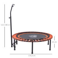 Fitness-Trampolin mit Haltegriff 114.3x114.3x138cm