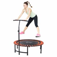 Fitness-Trampolin mit Haltegriff 114.3x114.3x138cm