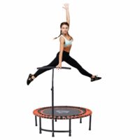Fitness-Trampolin mit Haltegriff 114.3x114.3x138cm