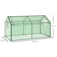 Foliegewächshaus 180x92x92cm mit Fenster Treibhaus