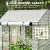 Foliengewächshaus 100x80x150cm Gewächshaus Treibhaus