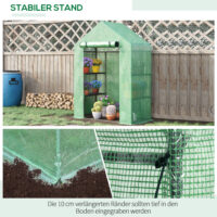 Foliengewächshaus 141x72x191cm Gewächshaus mit 6 Regalen