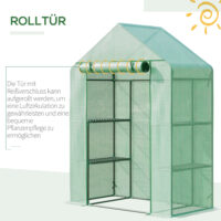 Foliengewächshaus 141x72x191cm Gewächshaus mit 6 Regalen