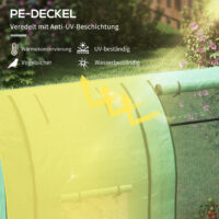 Foliengewächshaus 185x94x150cm Gewächshaus Treibhaus