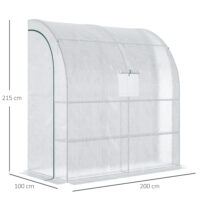 Foliengewächshaus 200x100x215cm Tomatengewächshaus Treibhaus