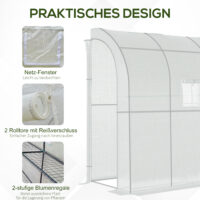 Foliengewächshaus 200x100x215cm Tomatengewächshaus Treibhaus