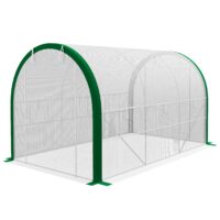 Foliengewächshaus 3.5x2.1x2.1m Tunnel-Gewächshaus Rolltür