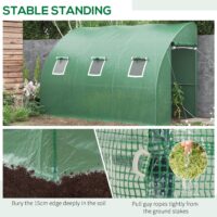 Foliengewächshaus 300x150x197cm Anzuchthaus