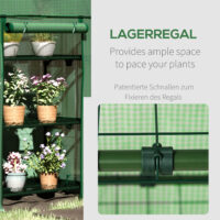 Foliengewächshaus 80x49x120cm mit 3 Ablagen Mini-Gewächshaus