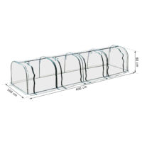 Foliengewächshaus Folientunnel Frühbeet 400 x 100 x 80 cm