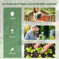 Foliengewächshaus Frühbeet 125x95x92cm mit Hochbeet