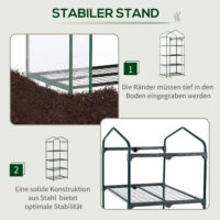 Foliengewächshaus Frühbeet 70x50x160cm Pflanzenhaus