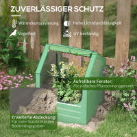 Foliengewächshaus Frühbeet 70x70x90cm mit Hochbeet