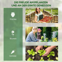 Foliengewächshaus Frühbeet 70x70x90cm mit Hochbeet