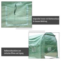 Foliengewächshaus Gewächshaus Folientunnel 300x200x190cm