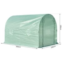 Foliengewächshaus Gewächshaus Folientunnel 300x200x190cm