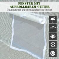 Foliengewächshaus Gewächshaus Folientunnel 600x300x200cm