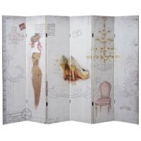 Foto-Paravent Vintage 180x240cm Glitzer