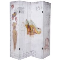 Foto-Paravent Vintage Raumteiler Glitzer Retro ~ 180x160cm