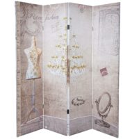 Foto-Paravent Vintage Raumteiler Glitzer Retro ~ 180x160cm