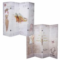 Foto-Paravent Vintage Raumteiler Glitzer Retro ~ 180x160cm