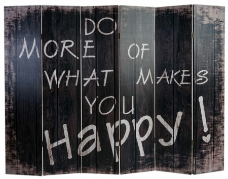 Foto Paravent Vintage Raumteiler Trennwand 180x240cm Spruch