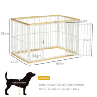 Freigehege Hundelaufstall Freilaufgehege 93x61x59cm