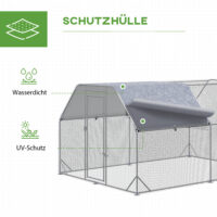 Freilaufgehege mit Schatten Dach 280x380x195cm mit Tür